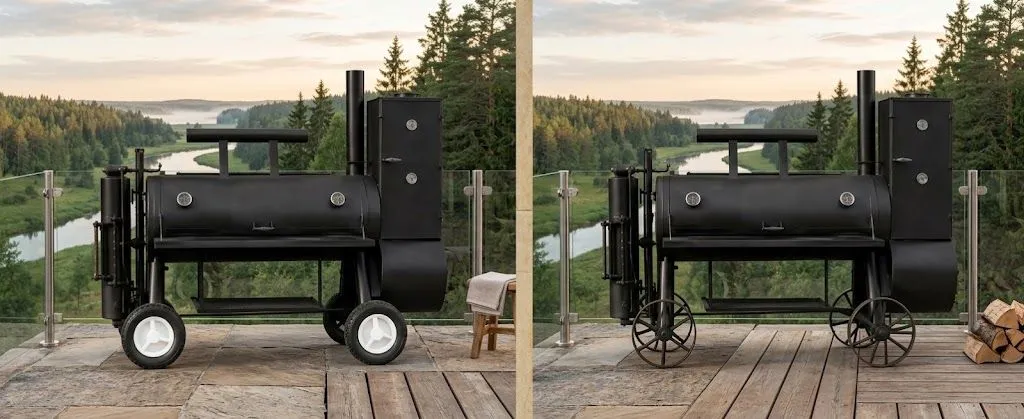 Plasthjul vs. metalhjul til store grillvogne
