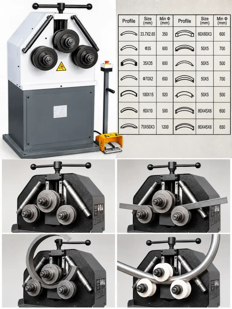 Bukkemaskine til rør og profiler